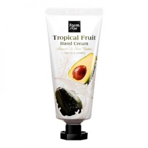 Крем для рук с авокадо та олією ши Tropical Fruit Hand Cream Avocado & Shea Butter 50мл, FarmStay 