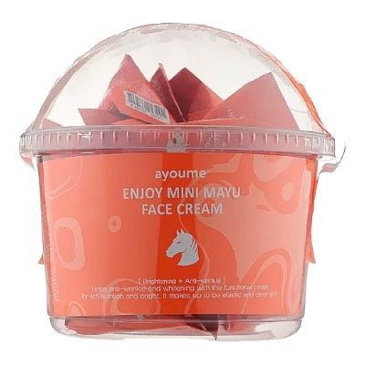Відновлюючий крем для обличчя з кінським жиром Enjoy Mini Mayu Face Cream, 30шт по 3г, Ayoume