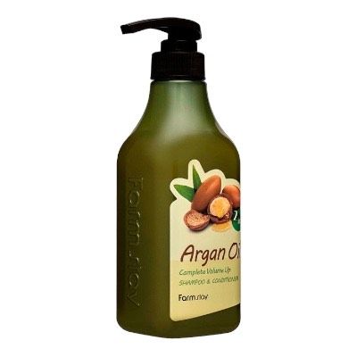 Шампунь-кондиціонер для волосся з аргановим маслом FarmStay Argan Oil Complete Volume Up Shampoo & Conditioner, 530мл