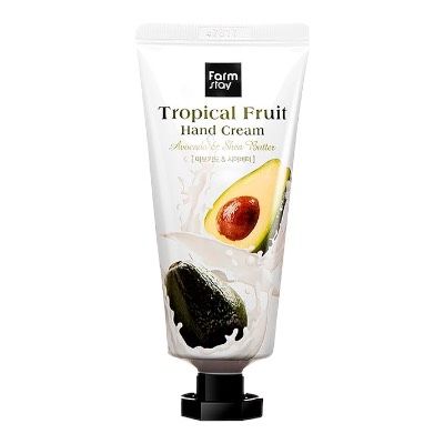 Крем для рук с авокадо та олією ши Tropical Fruit Hand Cream Avocado & Shea Butter 50мл, FarmStay 