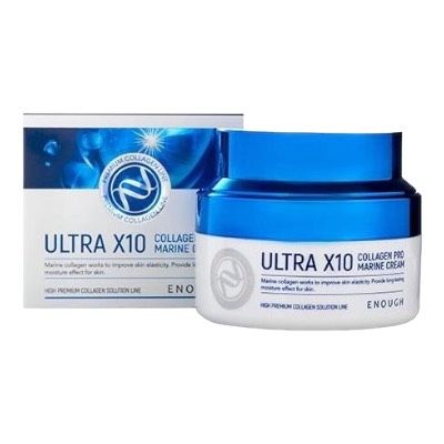 Зволожуючий крем для обличчя з колагеном Ultra X10 Collagen Pro Marine Cream 50 мл, Enough 