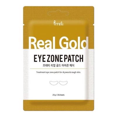 Тканинні патчі для зони навколо очей із золотом Real Gold Eye Zone Patch 30 шт (15пар) PRRETI 