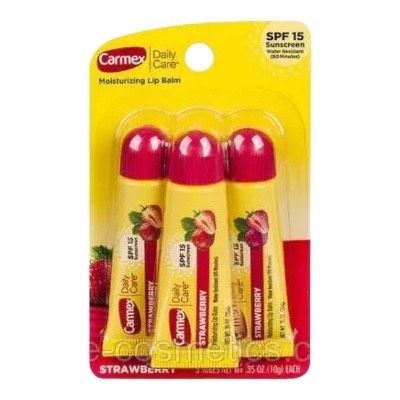 Набір бальзамів для губ strawberry tube полуниця 3 шт Carmex 