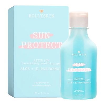 Заспокійливий гель після засмаги з алое вера і д-пантенолом Sun Protect 100 мл, HOLLYSKIN