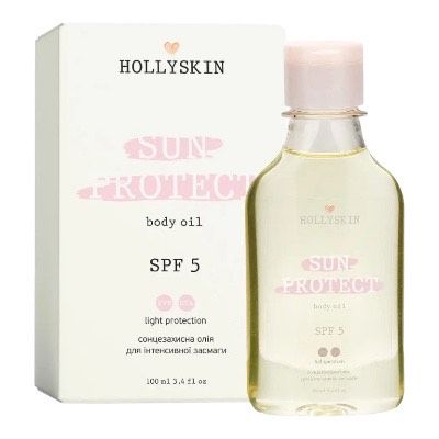Сонцезахисна олія для інтенсивної засмаги Sun Protect SPF 5 100 мл, HOLLYSKIN 