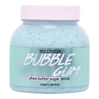 Цукровий скраб з олією ши і перлітом Bubble Gum 350 г, HOLLYSKIN 