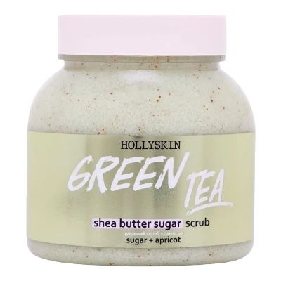 Цукровий скраб з олією ши і перлітом Green Tea 350 г, HOLLYSKIN 