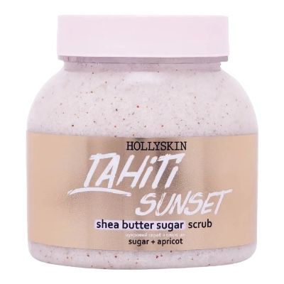 Цукровий скраб з олією ши і перлітом Tahiti Sunset 350 г, HOLLYSKIN 